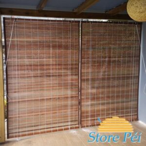 store bois vertical teinte naturel